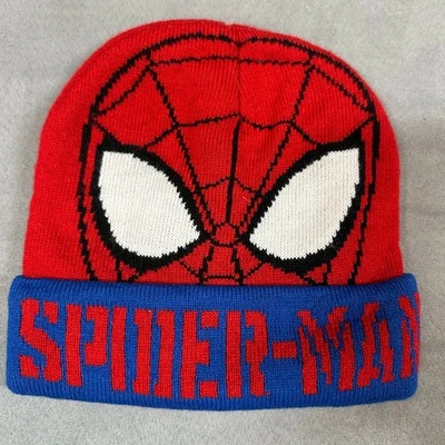 Marvel Spider-Man Talla Única Niños Niños Invierno Sombrero Gorro Máscara Spellout  Foto 1 de 4