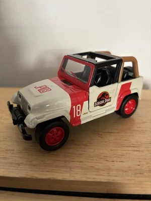 Jeep Wrangler Jada Toys Hollywood Rides Jurassic Park, fundido a presión, escala 1:32, en muy buena condición Foto 1 de 4