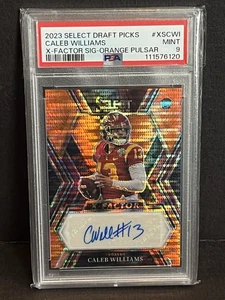 2023 Select Draft Caleb Williams Auto RC XFactor Orange Pulsar Prizm 30/30 PSA 9 - Picture 1 of 4
