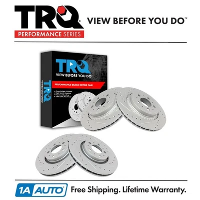 Juego de rotores de freno delanteros y traseros TRQ Performance para Volvo XC90 2003-2013 Foto 1 de 4