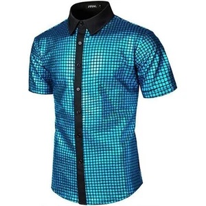 Men\'s Formal Shirt Casual Printed Shirt Club Daily Wear All-season Wear - Picture 1 of 17