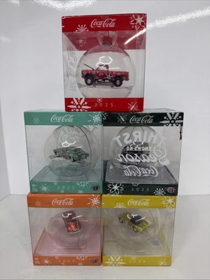 M2 Machines 2025 Coca Cola Christmas Ornament Set Of 5 NEW - Image 1 of 4