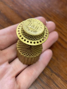 Antik Vintage B&H Flammenverteiler Petroleum Öllampe Brenner Teil Messing 1" Mini klein - Bild 1 von 16