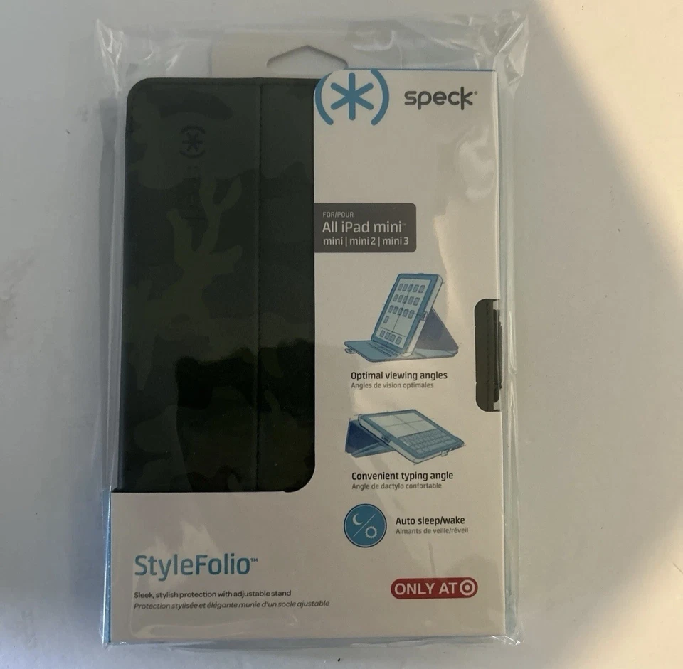 Speck iPad mini “Mini 1, Mini 2, Mini 3 StyleFolio iPad Case Camo Brand New - Image 1 of 1