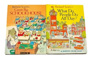 Lot Of 2 Richard Scarry Books Vintage 1960s Hardcover - Picture 1 of 15