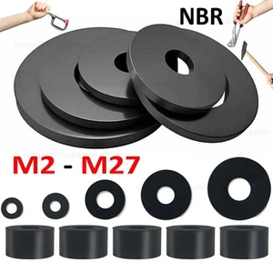 2000 pcs - Black NBR Rubber Washers M20 x 26mm x 2mm - Picture 1 of 24