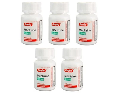 Rugby Meclizine 12.5mg Motion Sickness Caplets, 100 Count - Pack of 5 - Image 1 of 4