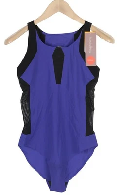 Sweaty Betty Devant Dance Leotard Damen Overall M Lila Stretch Ausschnitt Logo - Bild 1 von 4