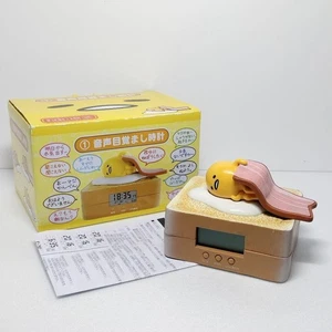 Reloj despertador Gudetama parlante - Lindo huevo perezoso voz Japón Sanrio raro usado - Imagen 1 de 7