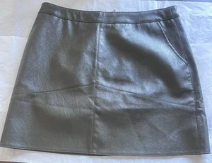 Lulus Olive Faux Leather Skirt Size Medium Mini Length Pencil Skirt - Picture 1 of 6