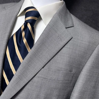 Abrigo Deportivo Jos A Bank 40S Gris Micro Cuadros Lana Algodón Blazer Chaqueta Informal Foto 1 de 4