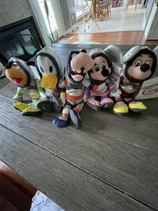 Disney Store Astronaut Spaceman Mini Bean Bag Plush 7" Lot of 5 Metallic W/Tags - Picture 1 of 24