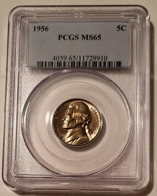 Jefferson Nickel 1956 MS65 PCGS Foto 1 de 4