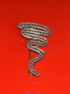 Schöne 1,5" .925 Sterling Silber mit Markasiten Tornado Brosche - Bild 1 von 4