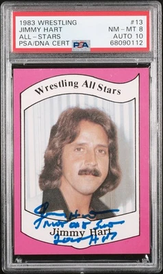 Jimmy Hart PSA 8 AUTO 10 1983 LUCHA LIBRE ALL STARS #13 FIRMADO INSCRITO NOVATO 🔥 Foto 1 de 3