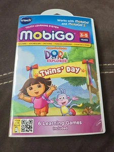 Vtech MobiGo Cartridge DORA THE EXPLORER TWINS' DAY Learning Game 3-5 Years. - Picture 1 of 3