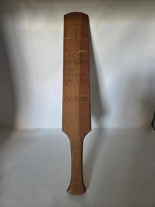 1950 Fraternity Wooden Paddle – Hand-Carved Dedication and Symbol - Picture 1 of 6