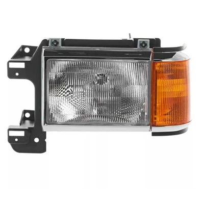 For 87-91 F-Series Truck/Bronco Headlight Headlamp Chrome Trim w/Bulb Left Side - Image 1 of 4