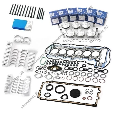 Engine Pistons Bearings Overhaul Rebuild Kit 11:1 for BMW E90 E91 E92 E93 N52B25 - Image 1 of 4