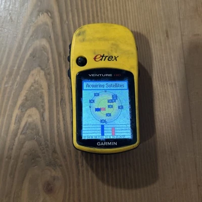 GARMIN eTrex Venture HC Yellow Handheld Satellite GPS Navigation Camping Hiking - Image 1 of 4