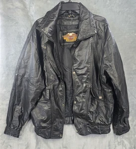 Harley Davidson schwarze Lederjacke Herren Biker Motorrad Größe M - Bild 1 von 19
