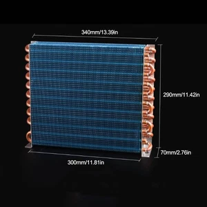 340*290*70MM Condenser Air/Water-cooled Aluminum-Cu Fin-Tube Heat Exchanger - Picture 1 of 1
