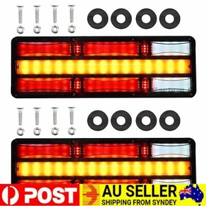 2X Sequential Indicator LED Tail Lights 10-24V Trailer Ute Caravan Truck BRAKE - Picture 1 of 10
