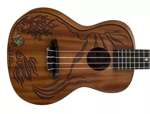 CHITARRE LUNA - UKELELE DA CONCERTO IN MOGANO MASSICCIO / UKE - CORALLO - Foto 1 di 6