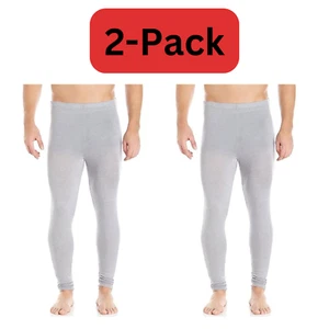 Heat Keep Men's 2-Pack Thermal Base Layer Legging Pants - Heather Gray - XXL - Picture 1 of 3