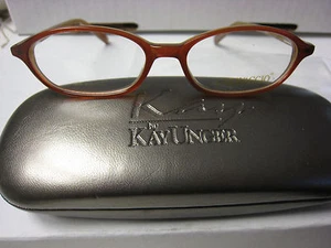 CARAVAGGIO EYEGLASS FRAMES Style KATIE in BROWN Sz. 48-15-130 W/ CASE - Imagen 1 de 4