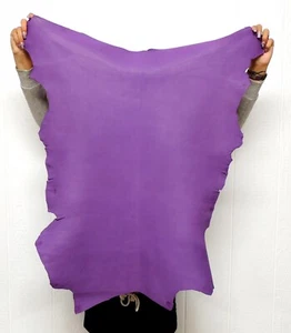 PURPLE Buckskin Leather Hide for Native Crafts Purses SCA LARP Garb Clothing - Picture 1 of 23