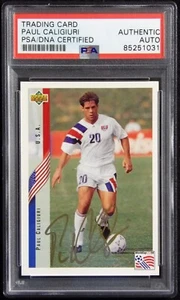 Paul Caligiuri Signed 1994 Upper Deck USA World Cup Card #19 PSA Authenticated - Picture 1 of 2