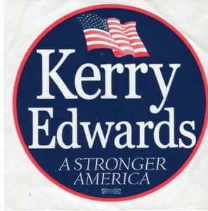 POLITICS STICKER (2004) "KERRY EDWARDS A Stronger America" - Picture 1 of 1