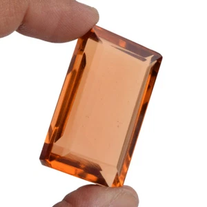 WOW! Yellow Citrine 80.50ct Emerald Cut Loose Gemstone for Earring/Ring/Bracelet - Picture 1 of 4