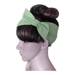 Sage Green Hairband. Bow Headband. Bow Head Wrap. Soft Hair Wrap. Hair Piece. - Picture 1 of 2