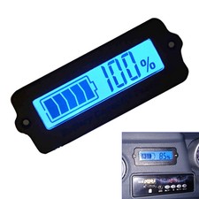 Blue 12V LY6W Lead Acid Battery Voltmeter Tester Detector Power Lithium Meter