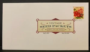 2013, FDI CACHET COVER, VINTAGE SEED PACKETS, Forever Stamp, POSTMARKED, MNH - Picture 1 of 2