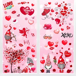 9 Sheet Valentines Day Decor Window Clings, Valentines Day Decorations Supplies. - Picture 1 of 12