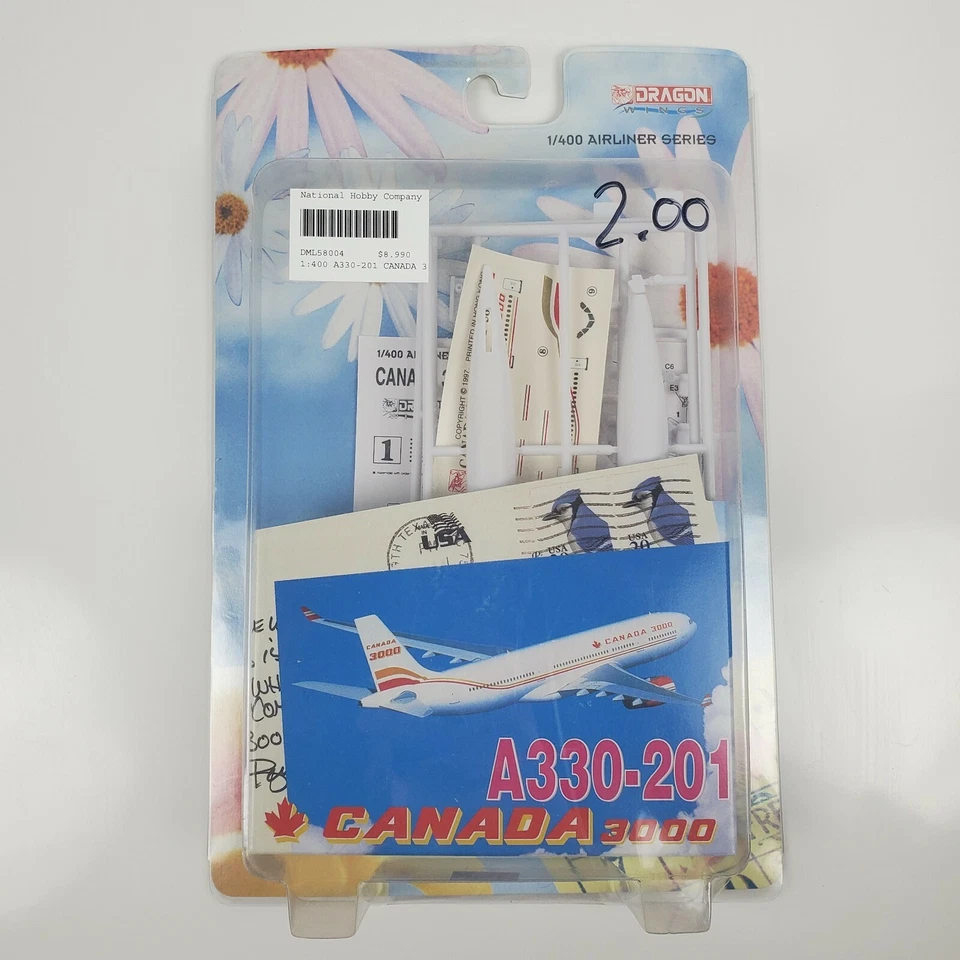 Vintage Dragon Wings Model Airplane Kit Canada 3000 Airbus A330-201 1/400 1997 - Image 1 of 4