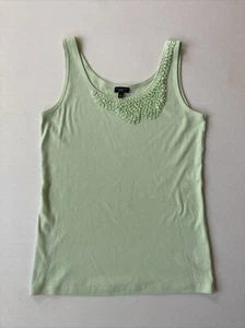 Talbots Light pastel Green Neckline Detail Tank Top size S small - Picture 1 of 8