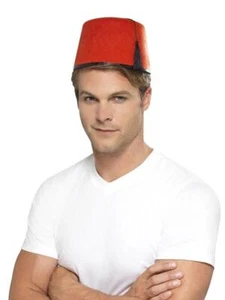 Red Fez Hat Adult Tommy Cooper Turkish Fancy Dress Costume Accessory - Picture 1 of 1