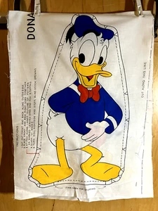 Vintage Disney Cut & Sew Fabric Panel Donald Duck for Pillow or Doll, Uncut - Picture 1 of 2