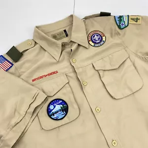 BOY SCOUTS Of America Shirt Mens Small VENTED Uniform BSA Microfiber Scout - Picture 1 of 11