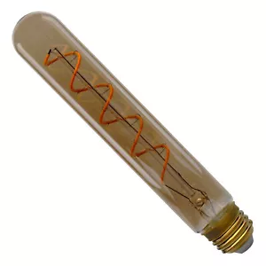 Satco S9971 4W =25W T9 Spiral Filament LED Amber Bulb Vintage Nostalgic 120V E26 - Picture 1 of 11
