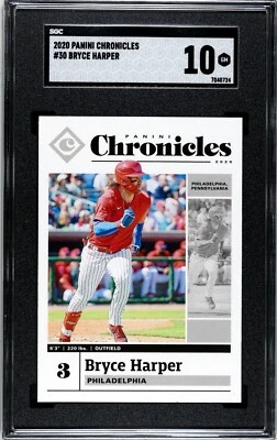 2020 Panini Chronicles #30 Bryce Harper SGC 10 GEM MINT - Image 1 of 2