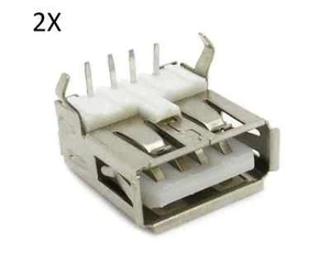2x USB Buchse Stecker Buchse 4 polig PCB SMD Pin F Leiterplatte SMD THT - Bild 1 von 1