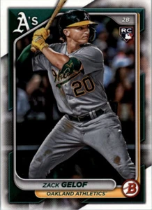 2024 Bowman Baseball Papier Zack Gelof RC #14 Oakland Leichtathletik Rookie Baseball Karte - Bild 1 von 2