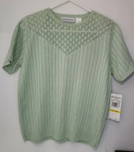ALFRED DUNNER SEÑORA COLOR COMO NUEVO MANGA CORTA TEJIDA CARCASA TOP SIN CUELLO TALLA PM - Imagen 1 de 8