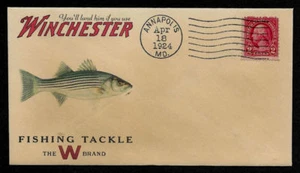 1920er Jahre gestreifter Bass Winchester Angeln Anzeige Nachdruck Sammler Umschlag OP1354 - Bild 1 von 1