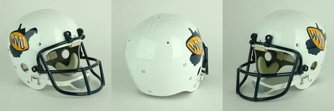 WEST VIRGINIA MOUNTAINEERS 1979 Vintage Riddell TK Suspension Football Helmet Cover